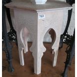 A hexagonal Indian table