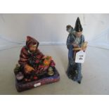 A Royal Doulton figure The Potter HN1493 (tip of brush a/f) and another The Wizard HN2877 (top of