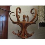 A bentwood style coat stand