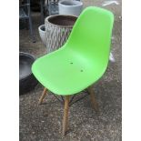 A modern green kitchen chair