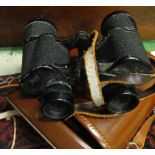 Two pairs binoculars and camera