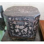 A black lacquer box