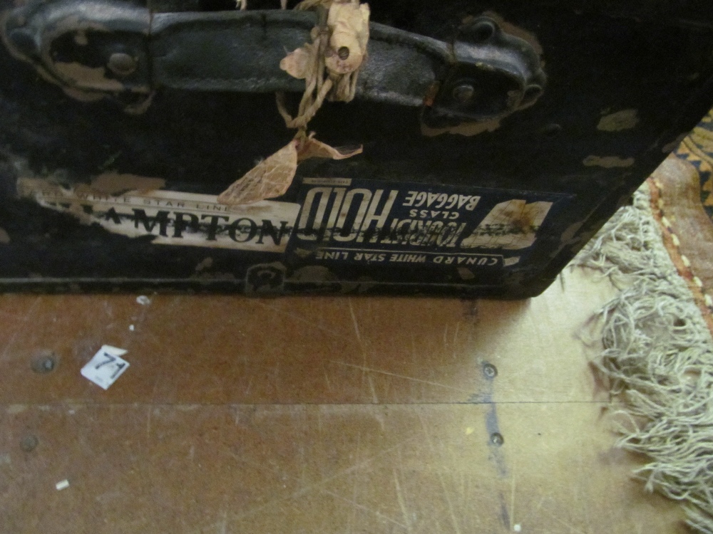 A cabin trunk with Cunard White Line label - Image 3 of 3