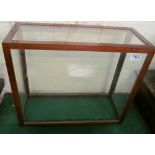 A four sided glass display case