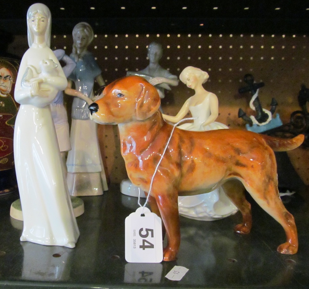 A Goebbel dog and five various figures - Image 2 of 2