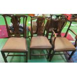 Two pairs of Georgian style chairs and two others