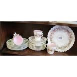 A Victorian part tea service and seven Noritake Daphne plates