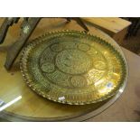 An eastern brass tray