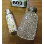 Two silver topped scent bottles