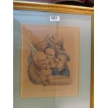Two prints John Wilkes, two French humorous prints and three Judge/political prints