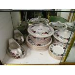 A Royal Doulton Camelot forty-three piece dinner service; two oval platters, three tureens, two