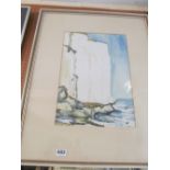 Jean Parry William – watercolour white cliffs