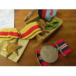 A group of Second World War medals including Africa and Italy stars (five)