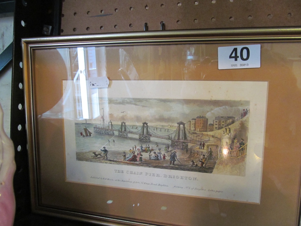 A print Brighton pier and Brighton plate