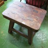 A pitch pine butcher's/work table