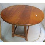 Alan 'Acornman' Grainger - a small oak dropleaf table carved acorn motif to leg