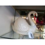 A Dartmouth Pottery swan planter