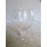 Two large drinking glasses engraved (one a/f)