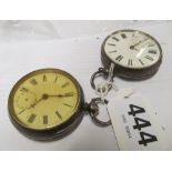 A silver pocket watch and a 935 pocket watch