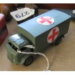 A Dinky military ambulance