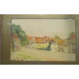 H J Reynolds - watercolour 'A corner of Winchelsea, Sussex' framed and glazed 1909