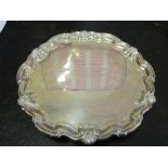 A silver salver 20 ozs