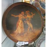 An Italian circular marquetry panel