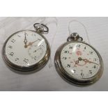 A pocket watch with seconds dial and a G. Roskope pocket watch