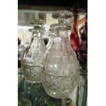 A pair crystal decanters