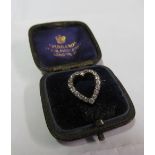 A heart diamond brooch