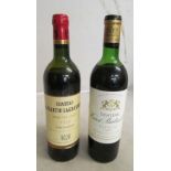 A bottle of Chateau Haut - Batailley Pauillac (Grand Cru Classe) 1970 and a bottle of Chateau