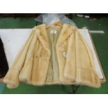 A mink jacket champagne colour