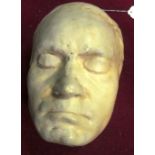 A plaster death mask