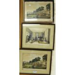 Three coloured print barrack scenes by Stanbridge & Co