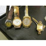 A Buren watch, another watch, Eterna watch and Omega watch