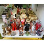 Various scent bottles and other items