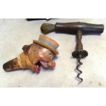 A corkscrew and comic stopper