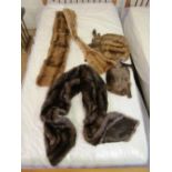 Various fur capes and stoles etc