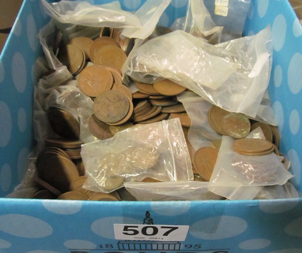 A box of old pennies