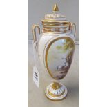 A Royal Worcester lidded vase (a/f)