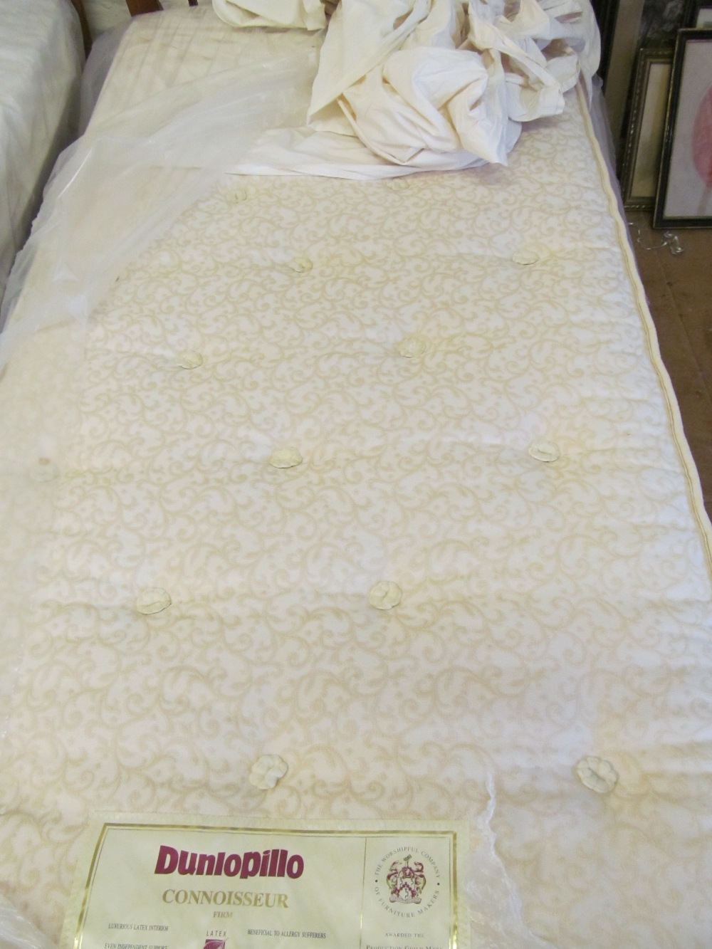 A pair of Heals single beds of slatted design with mattresses - Image 7 of 11