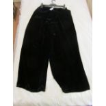 A pair East ladies evening trousers black velvet