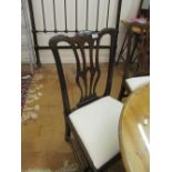A set of six Chippendale style mahogany chairs