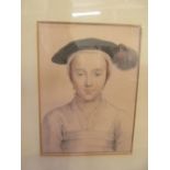 Five Bartolozzi engravings portraits after Hans Holbein and another similar by G Metz (marked)