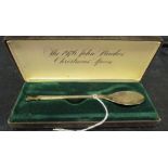 A silver 1976 John Pinches Christmas spoon