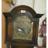 An oak Granddaughter clock