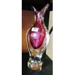 A Murano glass vase pink