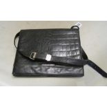 A Gianfranco Ferre black leather handbag