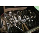Some silver-plated cutlery et cetera
