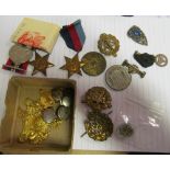 Some medals, RAF and badges, buttons et cetera